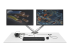 ARMSLIMDUOS - StarTech.com Desk Mount Dual Monitor Arm with USB & Audio, Grommet/Desk Clamp VESA Mount for up to 32 inch Displays, 2x USB, 2x 3.5mm audio, Ergonomic Full Motion Dual Monitor Arm, Silver - Front