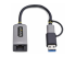 C21GA-USB-ETHERNET - StarTech.com USB-C to Ethernet Adapter w/USB-A Adapter, Realtek RTL8153B - Front