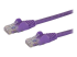 N6PATC10MPL - StarTech.com 10m CAT6 Ethernet Cable, 10 Gigabit Snagless RJ45 650MHz 100W PoE Patch Cord, CAT 6 10GbE UTP Network Cable w/Strain Relief, Purple, Fluke Tested/Wiring is UL Certified/TIA - Right-angle