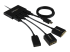 MSTDP124DP - StarTech.com 4-Port Multi Monitor Adapter, DisplayPort 1.2 MST Hub, 4x 1080p, Video Splitter for Extended Desktop Mode on Windows PCs Only, DP to Quad DP Monitors MST Hub - Left-angle