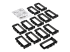 SRCABLERINGSM - Eaton Tripp Lite Series Cable Management D-Rings Rack Enclosures Button Mount 2x4in 12Pk - Left-angle