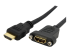 HDMIPNLFM3 - StarTech.com 3ft HDMI Female to Male Adapter, 4K High Speed Panel Mount HDMI Cable, 4K 30Hz UHD HDMI, 10.2 Gbps Bandwdith, 4K HDMI 1.4 Video, HDCP 1.4, HDMI Female to HDMI Male Cable - Right-angle