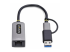 C21GA-USB-ETHERNET - Startech USB-C to Ethernet Adapter w/USB-A Adapter, Realtek RTL8153B - Front