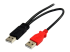 USB2HABMY6 - StarTech.com 6 ft USB Y Cable for External Hard Drive - Close up
