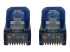 N262-S15-BL - Eaton Tripp Lite Series Cat6a 10G Snagless Shielded Slim STP Ethernet Cable (RJ45 M/M), PoE, Blue, 15 ft. (4.6 m) - Close up