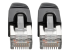 N262-001-BK - Eaton Tripp Lite Series Cat6a 10G Snagless Shielded STP Ethernet Cable (RJ45 M/M), PoE, Black, 1 ft. (0.31 m) - Close up