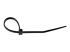 CBMZT6BK - Startech 15cm(6") Cable Ties, 3mm(1/8") wide, 39mm(1-3/8") Bundle Diameter, 18kg(40lb) Tensile Strength, Nylon Self Locking Zip Ties w/ Curved Tip, 94V-2/UL Listed, 1000 Pack, Black - Top