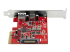 PEXUSB311AC3 - StarTech.com 2-Port 10Gbps USB-A & USB-C PCIe Card, USB 3.1 Gen 2 PCI Express Type C/A Host Controller Card Adapter, USB 3.2 Gen 2x1 PCIe Desktop Expansion Add-On Card, Windows/macOS/Linux - Back