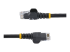 N6LPATCH2MBK - StarTech.com 2m LSZH CAT6 Ethernet Cable, 10 Gigabit Snagless RJ45 100W PoE Network Patch Cord with Strain Relief, CAT 6 10GbE UTP, Black, Individually Tested/ETL, Low Smoke Zero Halogen - Multi-angle