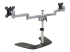 ARMDUALSS - StarTech.com Dual Monitor Stand, Ergonomic Desktop Monitor Stand for up to 32" VESA Displays, Free-Standing Articulating Universal Computer Monitor Mount, Adjustable Height, Silver - Back