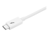 TBLT3MM2MW - StarTech 6.6ft (2m) Thunderbolt 3 Cable, 20Gbps, 100W PD, 4K Video, Thunderbolt-Certified, Compatible w/ TB4/USB 3.2/DisplayPort - Right-angle