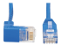 N204-S15-BL-DN - Tripp Lite Down-Angle Cat6 Gigabit Molded Slim UTP Ethernet Cable (RJ45 Right-Angle Down M to RJ45 M), Blue, 15 ft. - Close up
