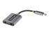USBC-AUDIO-SPLITTER - Startech USB-C Headphone Splitter, USB Type C Dual Headset Adapter w/Microphone Input, USB C to 3.5mm Adapter/Earphone Dongle, USB C to Audio Jack/Aux Output - Left-angle