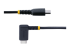 R2CCR-30C-USB-CABLE - StarTech.com 1ft (30cm) USB C Charging Cable Right Angle, 60W PD 3A, Heavy Duty Fast Charge USB-C Cable, USB 2.0 Type-C, Durable and Rugged Aramid Fiber, S20/iPad/Pixel - Front