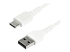 RUSB2AC2MW - StarTech 2m USB A to USB C Charging Cable, Durable Fast Charge & Sync USB 2.0 to USB Type C Data Cord, Rugged TPE Jacket Aramid Fiber M/M 3A White, Samsung S10, S20, iPad Pro, Pixel - Right-angle