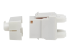N238-001-WH-6A - Eaton Tripp Lite Series Cat6a 110-Style Punchdown RJ45 Keystone Jack, White, TAA - Left side