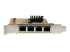 ST1000SPEX43 - StarTech.com 4 Port Gigabit NIC PCIe Network Card - Left side
