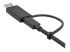 USBCCADP - StarTech.com 3ft (1m) USB C Cable w/ USB-A Adapter Dongle, Hybrid 2-in-1 USB C Cable w/ USB-A | USB-C to USB-C (10Gbps/100W PD), USB-A to USB-C (5Gbps), USB-A Host to USB-C DisplayLink Dock - Close up