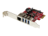 PEXUSB3S3GE - StarTech.com 3 Port PCI Express USB 3.0 Card + Gigabit Ethernet - Right-angle