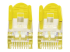 330565 - Intellinet Network Patch Cable, Cat5e, 2m, Yellow, CCA, SF/UTP, PVC, RJ45, Gold Plated Contacts, Snagless, Booted, Lifetime Warranty, Polybag - Close up