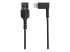 RUSBLTMM2MBR - StarTech.com 6ft (2m) Durable USB A to Lightning Cable, Black 90° Right Angled Heavy Duty Rugged Aramid Fiber USB Type A to Lightning Charging/Sync Cord, Apple MFi Certified, iPhone 12 Pro - Close up