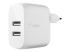 WCB002VFWH - Belkin BoostCharge - Power adapter - Right-angle