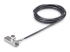 DUALKA10-LAPTOP-LOCK - StarTech.com 10-Pack Dual-Access Laptop Lock, 6.5ft (2m) Keyed Alike and Combination Security Cable Lock for K-Slot Devices, Computer Anti-Theft Steel Cable - Left-angle