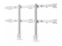 6-MONITOR-ARM-A - StarTech.com Six-Monitor Desk Mount w/ Crossbar, Up To 32" Screens/17.6lb - Back