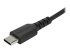 RUSB2AC2MB - StarTech 2m USB A to USB C Charging Cable, Durable Fast Charge & Sync USB 2.0 to USB Type C Data Cord, Rugged TPE Jacket Aramid Fiber M/M 3A Black, Samsung S10, S20, iPad Pro, Pixel - Close up
