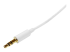 MU1MMMSWH - Startech 1m White Slim 3.5mm Stereo Audio Cable - Close up