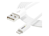 USBLT2MW - Startech 2m (6ft) Long White Apple 8-pin Lightning Connector to USB Cable for iPhone / iPod / iPad - Close up