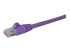 N6PATC1MPL - StarTech.com 1m CAT6 Ethernet Cable, 10 Gigabit Snagless RJ45 650MHz 100W PoE Patch Cord, CAT 6 10GbE UTP Network Cable w/Strain Relief, Purple, Fluke Tested/Wiring is UL Certified/TIA - Close up