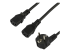 PXT101YEU2M - StarTech.com 2m (6ft) Computer Power Cord, 18AWG, EU Schuko to 2x C13 Power Cord, 10A 250V, Black Replacement AC Cord, TV/Monitor Power Cable, Schuko CEE 7/7 to IEC 60320 2x C13 Power Cord - Right-angle