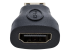 HDACFM - Startech Mini HDMI to HDMI Adapter, 4K High Speed HDMI Adapter, 4K 30Hz Ultra HD High Speed HDMI Adapter, HDMI 1.4, Gold Plated Connectors, UHD Mini HDMI Adapter 4K, Black - Right side