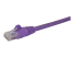 N6PATC5MPL - StarTech.com 5m CAT6 Ethernet Cable, 10 Gigabit Snagless RJ45 650MHz 100W PoE Patch Cord, CAT 6 10GbE UTP Network Cable w/Strain Relief, Purple, Fluke Tested/Wiring is UL Certified/TIA - Close up