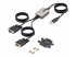 2P6FFC-USB-SERIAL - StarTech.com 13ft (4m) 2-Port USB to Serial Adapter Cable, Interchangeable DB9 Screws/Nuts, COM Retention, USB-A to DB9 RS232, FTDI, Level-4 ESD Protection, Windows/macOS/ChromeOS/Linux - Right-angle