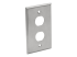 N206-FP02-IND - Eaton Tripp Lite Series RJ45 Bulkhead Wall Plate 2 Cutouts Industrial Metal Single Gang TAA - Left-angle