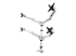 ARMQUADPS - StarTech.com Desk Mount Quad Monitor Arm, Premium Articulating VESA 4 Monitor Mount 2x2 up to 27", Ergonomic Height Adjustable Pole Mount, Tilt/Swivel/Rotate, C-Clamp/Grommet, Silver - Right-angle