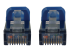 N262-S15-BL - Eaton Tripp Lite Series Cat6a 10G Snagless Shielded Slim STP Ethernet Cable (RJ45 M/M), PoE, Blue, 15 ft. (4.6 m) - Close up
