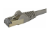 6ASPAT7MGR - Startech 7m CAT6A Ethernet Cable, 10 Gigabit Shielded Snagless RJ45 100W PoE Patch Cord, CAT 6A 10GbE STP Network Cable w/Strain Relief, Grey, UL Certified Wiring/TIA - Close up
