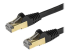6ASPAT3MBK - StarTech.com 3m CAT6A Ethernet Cable, 10 Gigabit Shielded Snagless RJ45 100W PoE Patch Cord, CAT 6A 10GbE STP Network Cable w/Strain Relief, Black, Fluke Tested/UL Certified Wiring/TIA - Right-angle