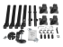ARMQUAD - StarTech.com Desk Mount Quad Monitor Arm, Ergonomic VESA 4 Monitor Mount 2x2 up to 27", Articulating & Height Adjustable Pole Mount, Tilt/Swivel/Rotate LCD/LED Screen, Clamp/Grommet - Front