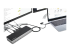 DK31C3HDPDUE - Startech USB-C & USB-A Dock, Hybrid Universal Triple Monitor Laptop Docking Station w/ DisplayPort & HDMI 4K 60Hz, 85W Power Delivery, 6x USB Hub, Ethernet, Audio, USB 3.1 Gen 2 10Gbps - Left-angle