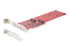 DUAL-M2-PCIE-CARD-B - StarTech.com Dual M.2 PCIe SSD Adapter Card, x8 / x16 Dual NVMe or AHCI M.2 SSD to PCI Express 4.0, Up to 7.8GBps/Drive, For 2242/2260/2280/22110mm PCIe M-Key M2 SSDs, Bifurcation Required - Left-angle