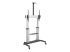 STNDMTV100 - StarTech.com Mobile TV Stand, Heavy Duty TV Cart for 60-100" Display (100kg/220lb), Height Adjustable Rolling Flat Screen Floor Standing on Wheels, Universal Television Mount w/Shelves - Left-angle