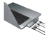 HD575-GRY-GL - HyperDrive DUO Pro - Docking station - Left-angle