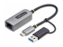 C21GA-USB-ETHERNET - StarTech.com USB-C to Ethernet Adapter w/USB-A Adapter, Realtek RTL8153B - Right-angle