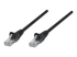 320740 - Intellinet Network Patch Cable, Cat5e, 1m, Black, CCA, U/UTP, PVC, RJ45, Gold Plated Contacts, Snagless, Booted, Lifetime Warranty, Polybag - Right-angle