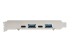 PEXUSB312A2C2V - StarTech.com 4-Port USB PCIe Card, 10Gbps USB PCI Express Expansion Card w/ 2 Controllers, 2x USB-C & 2x USB-A ports (USB 3.2/3.1 Gen 2), USB/USB-C PCI-e Card, Full Profile Brackets - Left side