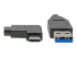 U428-003-CRA - Eaton Tripp Lite Series USB-C to USB-A Cable (M/M), Right-Angle C, USB 3.2 Gen 1 (5 Gbps), Thunderbolt 3 Compatible, 3 ft. (0.91 m) - Close up